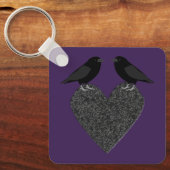 Gothic Ravens und Black Heart Custom Schlüsselanhänger (Vorderseite)