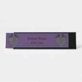 Gothic Ravens und Black Heart Custom Schreibtischnamensplakette (Vorderseite )