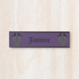 Gothic Ravens und Black Heart Custom Türschild