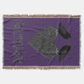 Gothic Ravens und Black Heart Decke (Vorderseite)