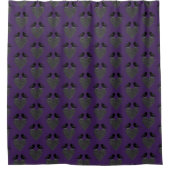 Gothic Ravens und Black Heart Duschvorhang (Vorderseite)