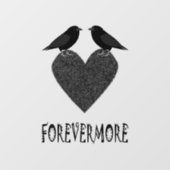 Gothic Ravens und Black Heart Fensteraufkleber (Blatt)