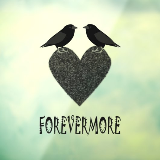 Gothic Ravens und Black Heart Fensteraufkleber (Blatt 3)