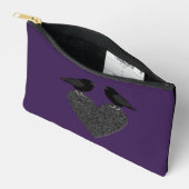 Gothic Ravens und Black Heart Gemustert Zubehörtasche (Offen)