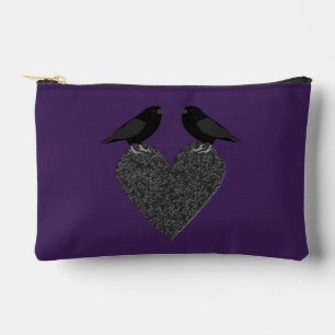 Gothic Ravens und Black Heart Gemustert Zubehörtasche
