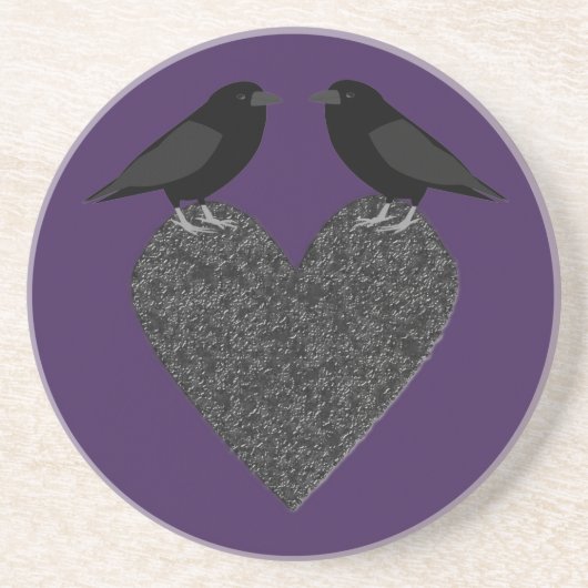 Gothic Ravens und Black Heart Getränkeuntersetzer (Vorne)