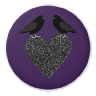 Gothic Ravens und Black Heart Keramikknauf
