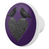 Gothic Ravens und Black Heart Keramikknauf (Rechts)