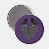 Gothic Ravens und Black Heart Magnet (Vorderseite/Rückseite)