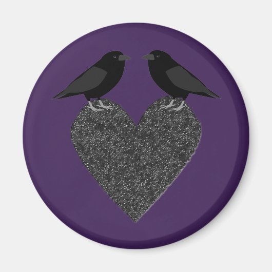 Gothic Ravens und Black Heart Magnet (Vorne)