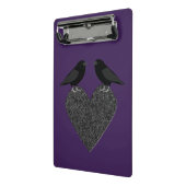 Gothic Ravens und Black Heart Mini Klemmbrett (Gewinkelt2)