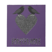 Gothic Ravens und Black Heart Notizblock (Vorderseite)