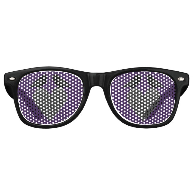 Gothic Ravens und Black Heart Partybrille (Vorderseite)