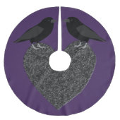 Gothic Ravens und Black Heart Polyester Weihnachtsbaumdecke (Vorderseite)