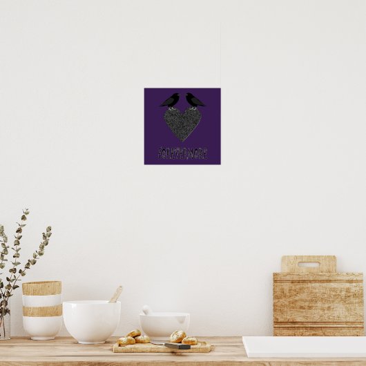 Gothic Ravens und Black Heart Poster (Küche)
