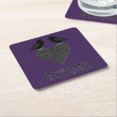 Gothic Ravens und Black Heart Rechteckiger Pappuntersetzer (angewinkelt)