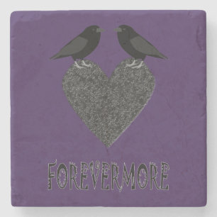 Gothic Ravens und Black Heart Steinuntersetzer