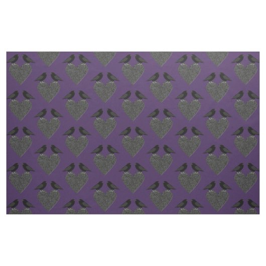 Gothic Ravens und Black Heart Stoff (Fat Quarter (45,7 x 55,9 cm))