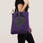 Gothic Ravens und Black Heart Tasche (Von Nahem)