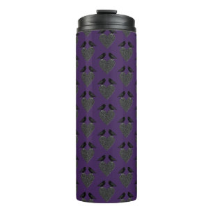 Gothic Ravens und Black Heart Thermosbecher