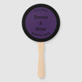 Gothic Ravens und Black Heart Wedding Custom Fächer (Rückseite)