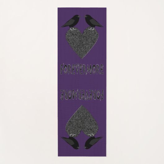 Gothic Ravens und Black Heart Yogamatte (Vorderseite)