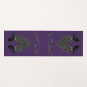 Gothic Ravens und Black Heart Yogamatte (Vorderseite (Horizontal))