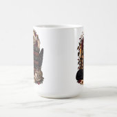 Gothic Reader Literarischer Bücherwurm Schädel und Kaffeetasse (Mittel)