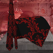 Gothic Red Acanthus Leaf Wedding Krawatte