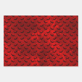 Gothic Red and Black Bat Wrapping Paper Geschenkpapier Set (Vorderseite 3)