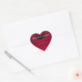 Gothic Red and Black Winged Heart Wedding Sticker (Umschlag)
