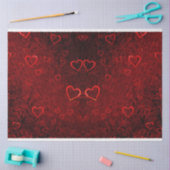 Gothic Red Black Hearts Decoupage Seidenpapier (Basteln)