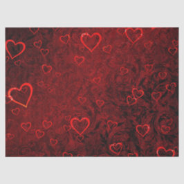 Gothic Red Black Hearts Seidenpapier