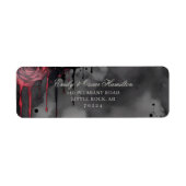 Gothic Red & Black Rose Elegant Return Address (Vorne)