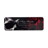 Gothic Red & Black Rose Elegant Return Address (Vorne)