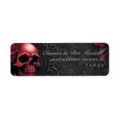Gothic Red & Black Skull & Rose Return Address (Vorne)