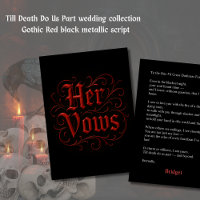 Gothic Red & Black Wedding Vow Letter - Ihre Stimm