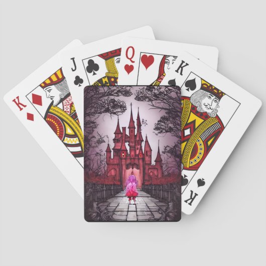 Gothic Red Castle Spielkarten (Rückseite)