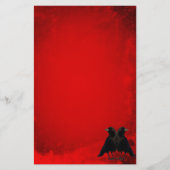 Gothic Red Crows Briefpapier (Vorderseite)