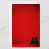 Gothic Red Crows Briefpapier (Vorne/Hinten)