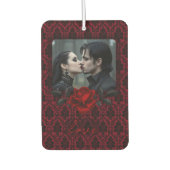 Gothic Red Damast Rosenhochzeit Autolufterfrischer (Vorderseite)