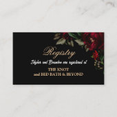 Gothic Red Green Blumenverheiratung Begleitkarte (Vorderseite)