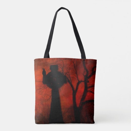Gothic Red Halloween Night Tasche (Rückseite)