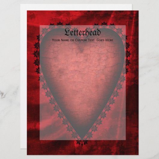 Gothic Red Heart (Vorne/Hinten)