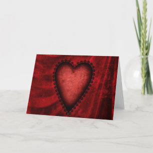 Gothic Red Heart Feiertagskarte