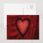 Gothic Red Heart Postkarte (Vorne/Hinten)