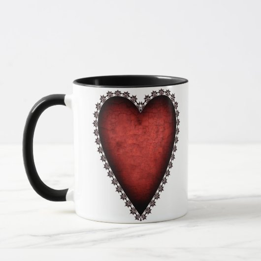 Gothic Red Heart Tasse (Links)