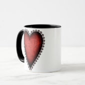 Gothic Red Heart Tasse (Vorderseite Links)