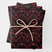 Gothic Red Hearts Intricate Geschenkpapier Set (Beispiel)
