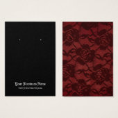 Gothic Red Lace Earring Display Card (Vorne & Hinten)